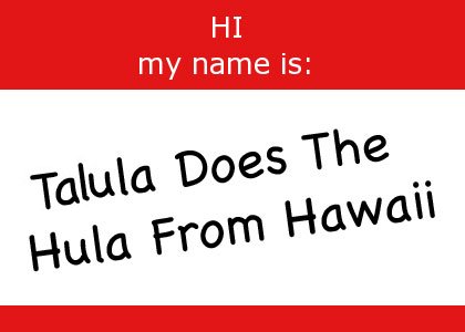 Talula Does The Hula