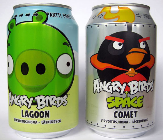 Angry Birds Soda - Flavors: Lagoon, Comet